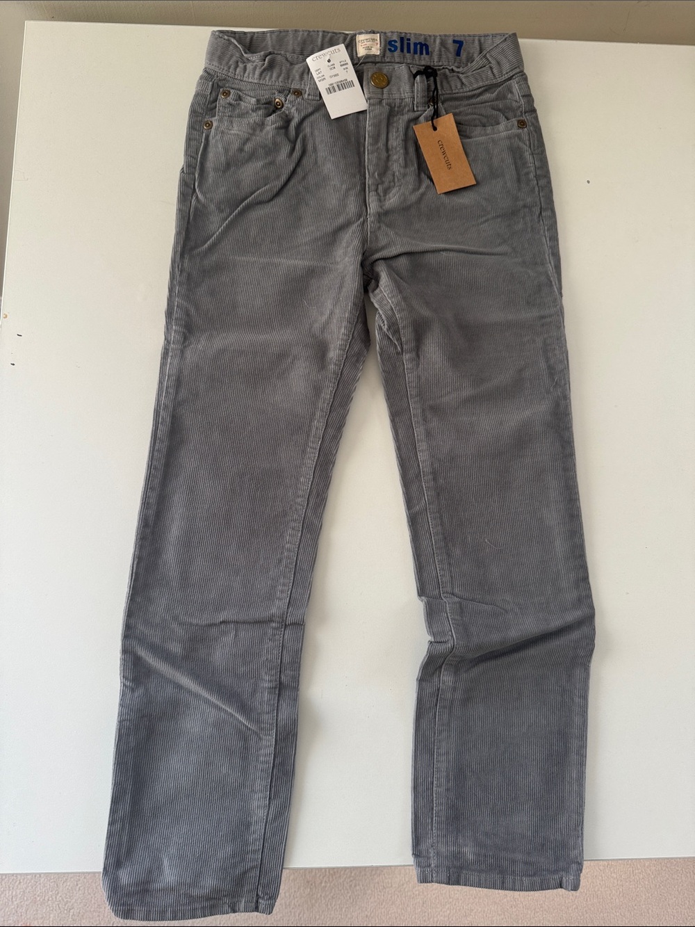 Crewcuts Slim Gray Corduroy Pants